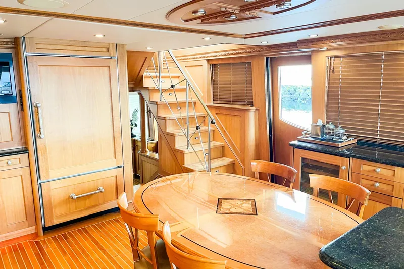 Slide: The Image of Galley interior with Sub Zero 650 Over-Under Paneled Refrigerator, Maple and Holly Floors. - 11