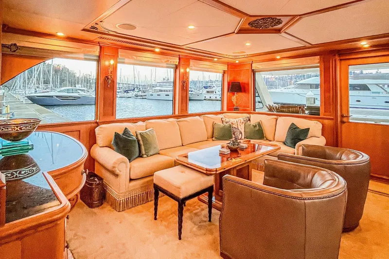 Slide: The Image of Luxurious interior with elegant seating and panoramic windows. - 5