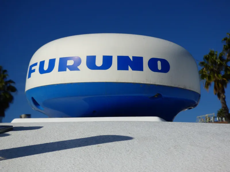 Slide: The Image of Furuno radar on 2016 Sea Fox 256 Voyager boat under clear blue sky. - 18