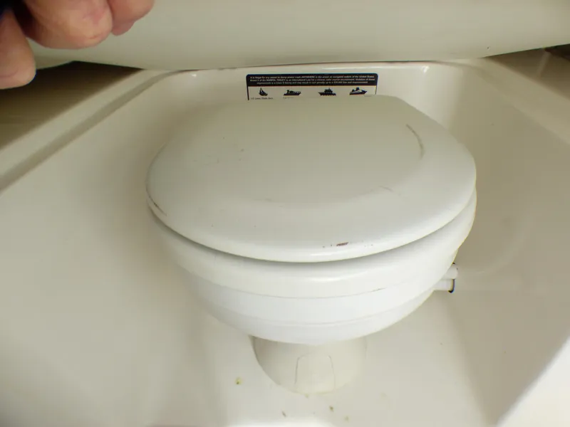 Slide: The Image of Boat toilet in 2016 Sea Fox 256 Voyager cabin. - 26
