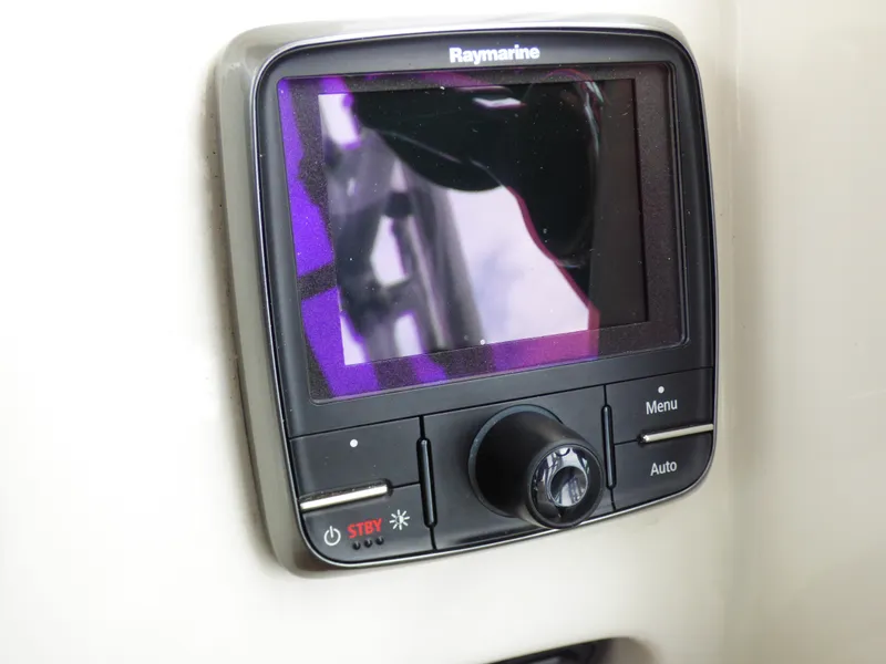 Slide: The Image of Raymarine display on 2004 Robalo R265 Walkaround boat dashboard. - 34