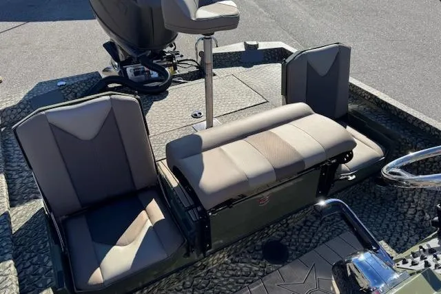 Slide: The Image of 2026 Vexus ACX 2000 boat interior with seating and steering wheel. - 10