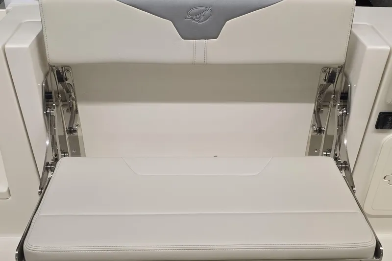 Slide: The Image of 2026 Sailfish 272 CC boat seat with sleek design and stainless steel hinges. - 20