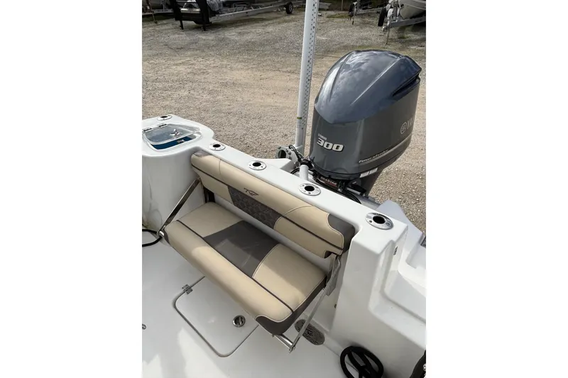 Slide: The Image of 2021 Tidewater 232 CC Adventure boat with Yamaha 300 engine and foldable seating. - 8