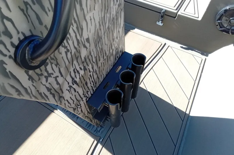 Slide: The Image of Rod holders on a 2026 Thor 1900 Lake Hammer boat deck. - 18
