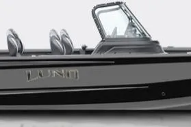 Slide: The Image of 2026 Lund 1775 Impact XS Sport boat, sleek design, side view. - 27