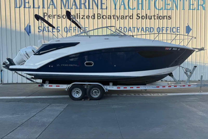 The Image of 2020 Regal 26 XO boat on trailer at Delta Marine Yacht Center. - 1