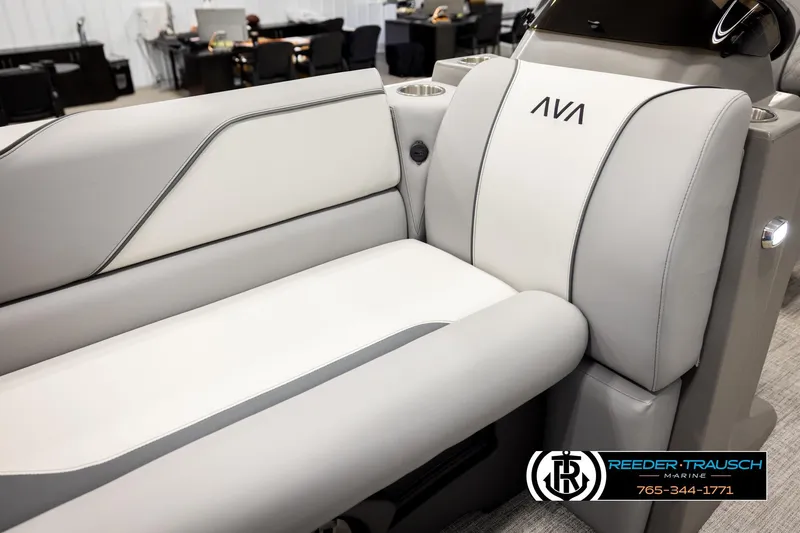 Slide: The Image of Luxurious seating in 2026 Avalon VEN RF boat, featuring sleek design and premium materials. - 38