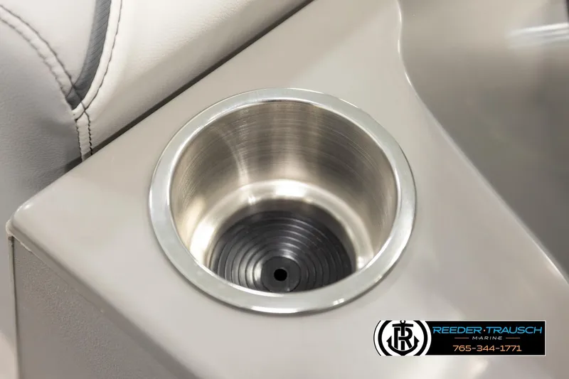 Slide: The Image of Cup holder in 2026 Avalon VEN RF boat, featuring sleek stainless steel design. - 42