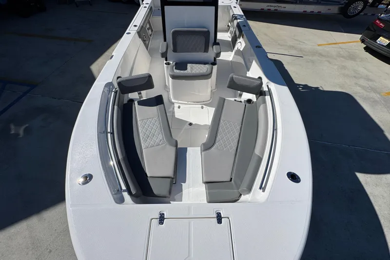 Slide: The Image of 2026 Sea Born LX22 Center Console boat with spacious seating and modern design. - 23