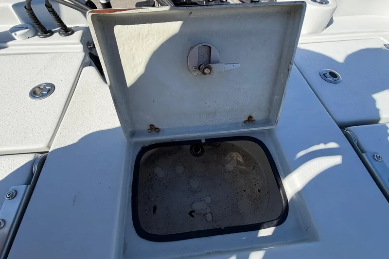 Slide: The Image of Open storage compartment on 2020 Blazer Bay 2200 Fisherman boat deck. - 63