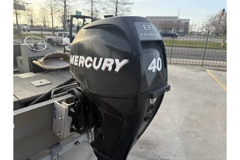 Slide: The Image of 2012 Gator Trax 17X54 boat with Mercury 40 EFI FourStroke outboard motor. - 14