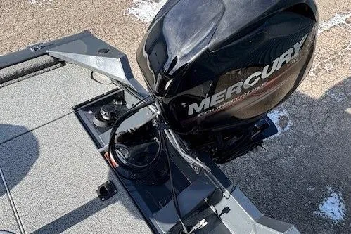 Slide: The Image of 2019 Tracker Pro Team 175 TF boat with Mercury outboard motor, top view. - 24