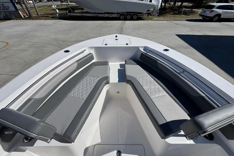 Slide: The Image of 2026 Sea Born LX24 Center Console boat with spacious seating and modern design. - 19