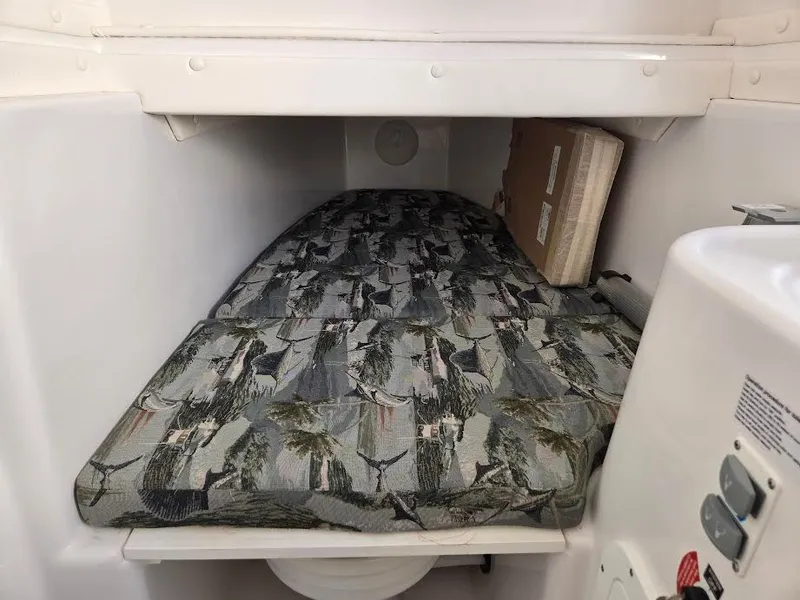 Slide: The Image of Interior of 2024 Century 3200 boat with sleeping area. - 14