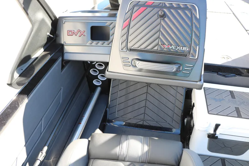 Slide: The Image of Interior of 2025 Vexus DVX 20S boat, featuring sleek design and storage compartments. - 36