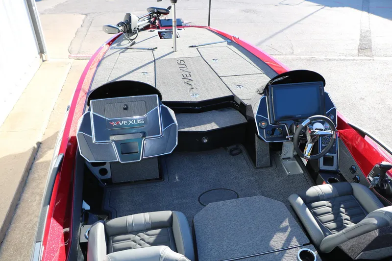 Slide: The Image of 2026 Vexus VXs21 boat interior with advanced dashboard and seating. - 19
