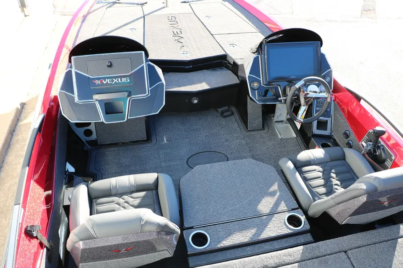 Slide: The Image of 2026 Vexus VXs21 boat interior with modern dashboard and seating. - 20