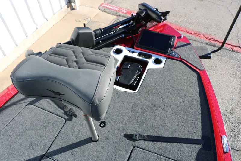 Slide: The Image of 2026 Vexus VXs21 boat deck with seat, control panel, and navigation equipment. - 29