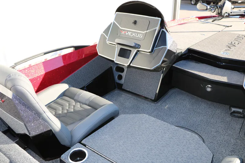 Slide: The Image of 2026 Vexus VXs21 boat interior with modern seating and sleek dashboard design. - 40