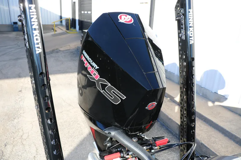 Slide: The Image of 2026 Vexus VXs21 boat with Mercury Pro XS engine and Minn Kota Raptor anchors. - 44