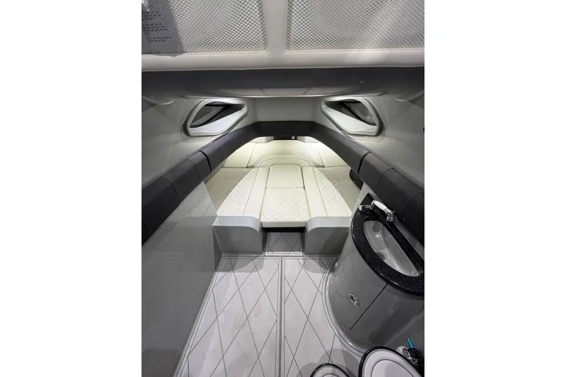 Slide: The Image of Luxurious interior of 2020 Deep Impact 399 Sport boat with modern amenities. - 16