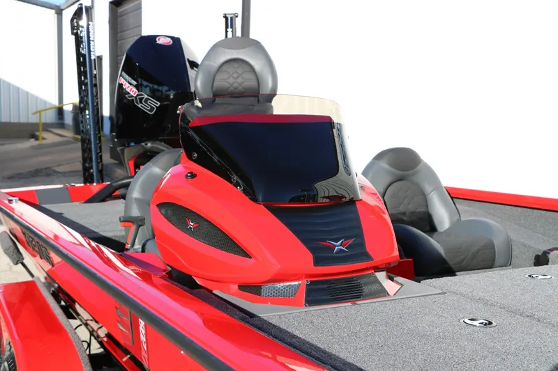 Slide: The Image of 2026 Vexus AVX 2080 boat with sleek red design and modern seating. - 10