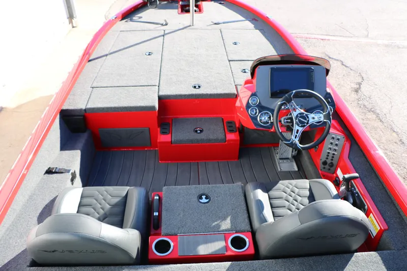 Slide: The Image of 2026 Vexus AVX 2080 boat interior with modern dashboard and seating. - 20