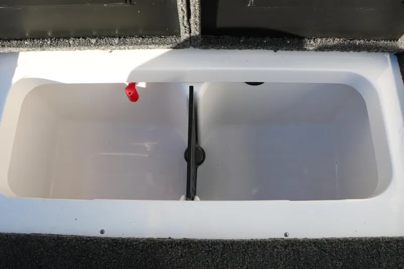Slide: The Image of Livewell compartment in 2026 Vexus AVX 2080 boat, featuring a clean, spacious interior. - 34