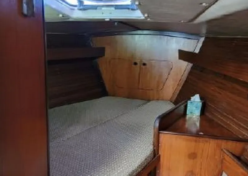 Slide: The Image of Interior of 1985 Beneteau First 42 yacht cabin. - 15