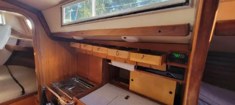 Slide: The Image of Interior of a 1985 Beneteau First 42 yacht. - 30