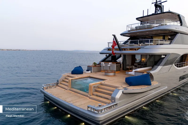 Slide: The Image of Luxury 2023 Benetti Oasis 34M yacht with spacious deck and jacuzzi, Mediterranean Sea. - 38