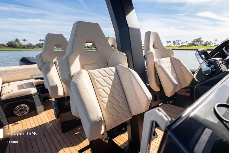 Slide: The Image of Luxurious seating on 2023 Benetti Oasis 34M Co Ownership yacht, featuring modern design and comfort. - 51