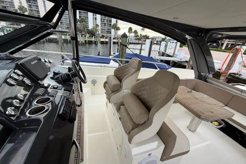 Slide: The Image of Luxurious bedroom interior of 2019 Absolute 40 SLT yacht with modern amenities. - 24
