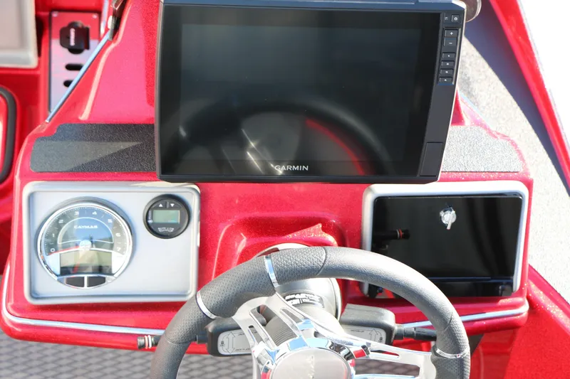 Slide: The Image of 2025 Caymas CX 20 PRO dashboard with Garmin display and steering wheel. - 34