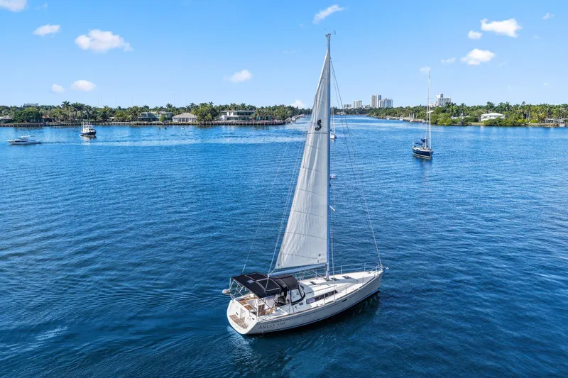 Slide: The Image of Sailing yacht Beneteau Oceanis 37, 2014 model, cruising on a sunny day. - 3