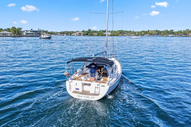 Slide: The Image of 2014 Beneteau Oceanis 37 sailing in calm waters near New York, NY. - 9