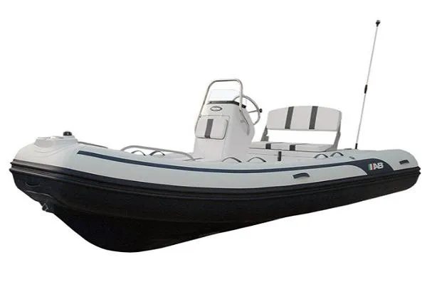 Slide: The Image of 2026 AB Inflatables Oceanus 14 VST with Yamaha 60HP, sleek design, white and black color. - 7