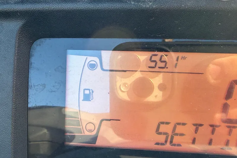 Slide: The Image of Dashboard of 2021 Sea-Doo GTI SE 130 showing 59.1 hours of operation. - 8