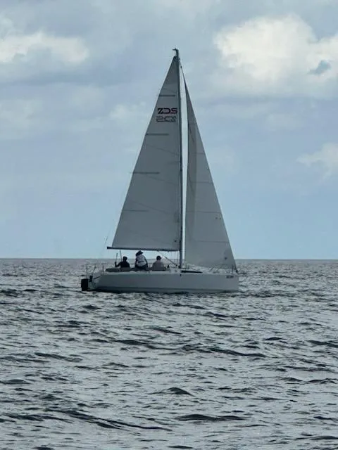 Slide: The Image of Sailboat on open sea, Zonda Z24 Base Model, 2024, under cloudy sky. - 31