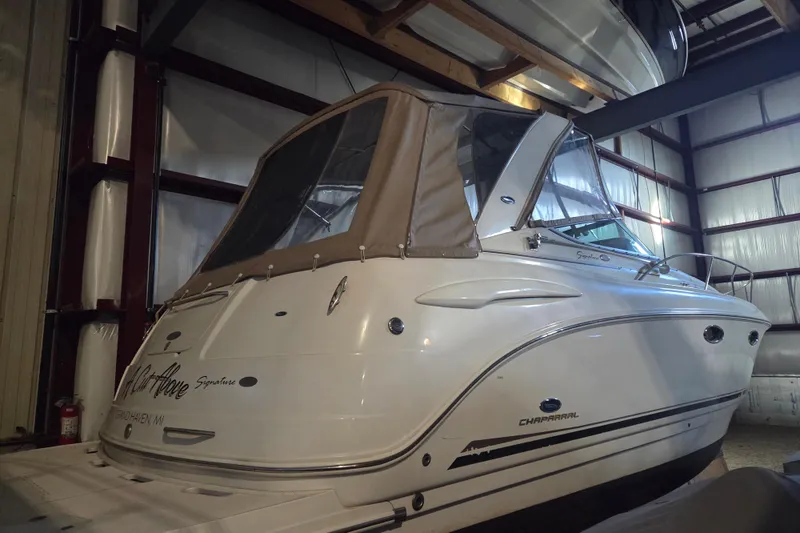 The Image of 2005 Chaparral Signature 310 boat in indoor storage, rear view. - 0