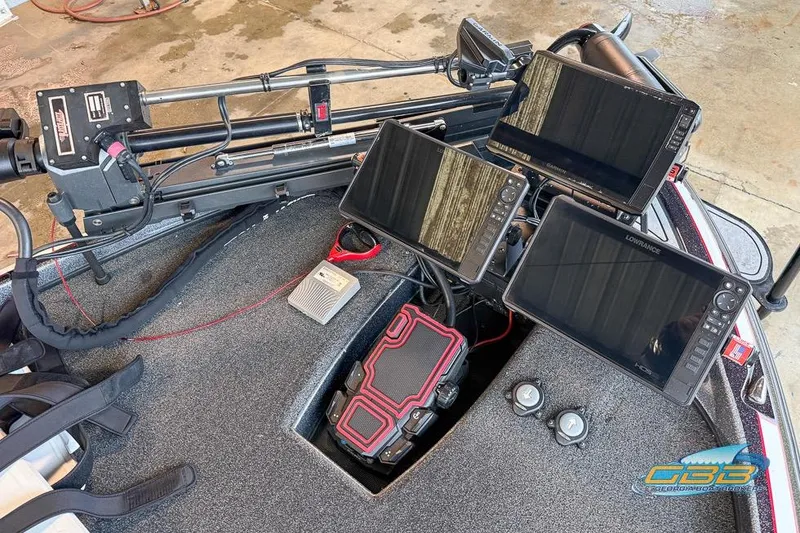 Slide: The Image of 2016 Nitro Z21 Pro boat dashboard with multiple electronic displays and controls. - 10