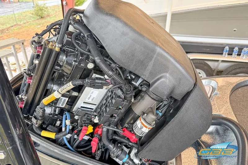 Slide: The Image of 2016 Nitro Z21 Pro boat engine with detailed wiring and components. - 35