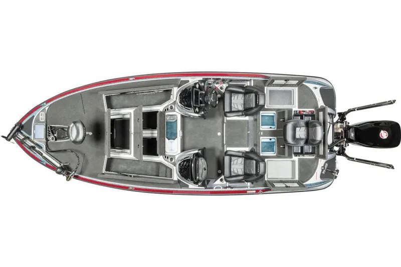 Slide: The Image of Manufacturer Provided Image: 2016 Nitro Z21 Pro fishing boat, top view, showcasing seating and storage layout. - 50