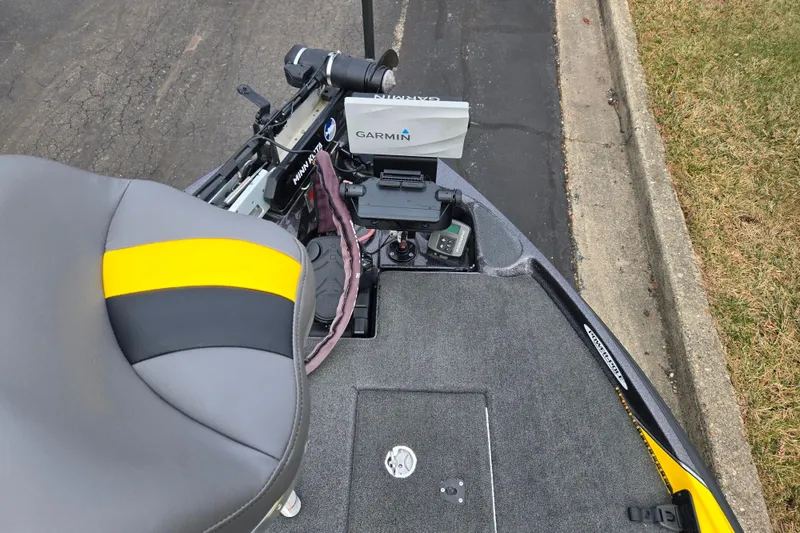 Slide: The Image of 2016 Bass Cat Caracal boat with Garmin electronics and Minn Kota trolling motor. - 19