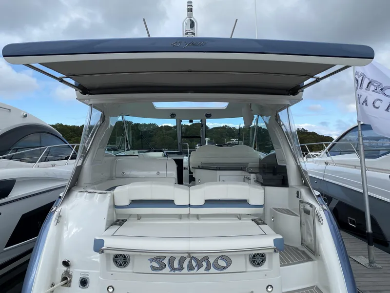 Slide: The Image of Rear view of a 2018 Formula 45 Yacht in harbor. - 10