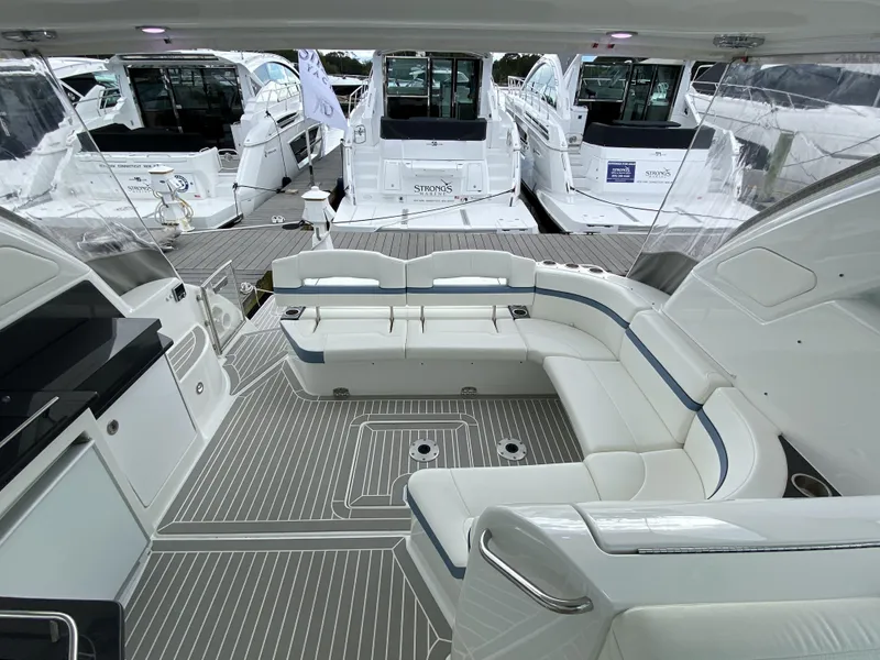 Slide: The Image of Interior of a 2018 Formula 45 Yacht with luxurious seating area. - 12