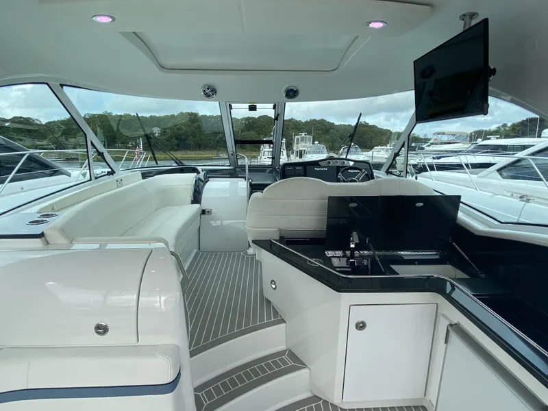 Slide: The Image of Interior of a 2018 Formula 45 Yacht with modern amenities. - 15