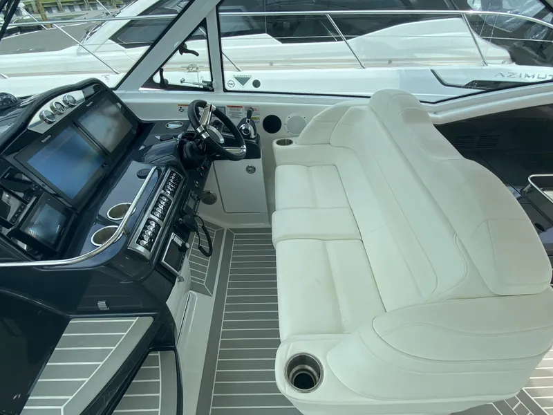 Slide: The Image of Interior of a 2018 Formula 45 Yacht with luxurious cockpit. - 20
