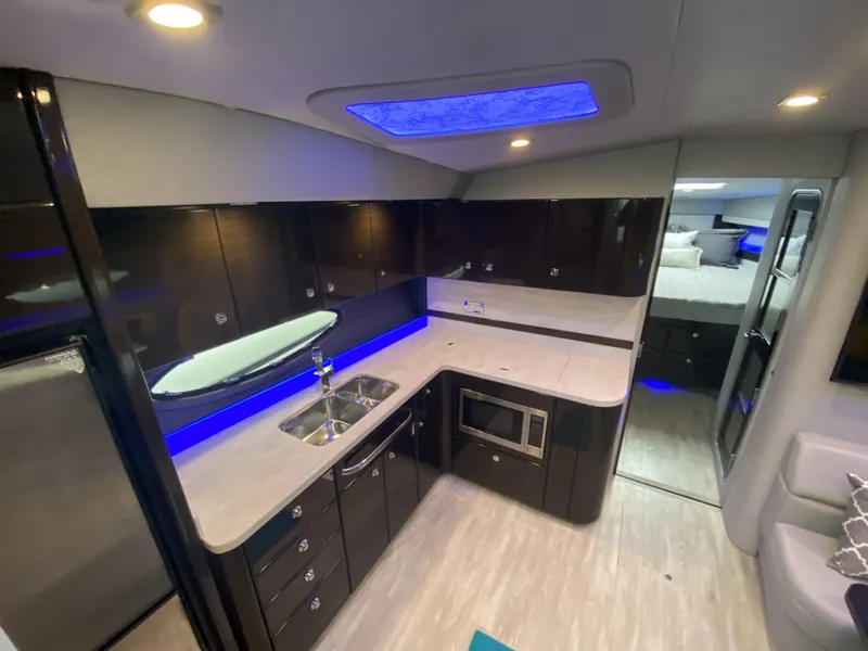 Slide: The Image of Interior of 2018 Formula 45 Yacht featuring modern kitchen. - 23